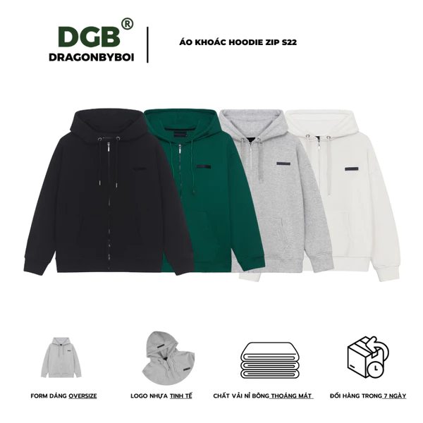 Áo Khoác Local Brand - Jacket Hoodie Zip Trơn Hidden Basic s22