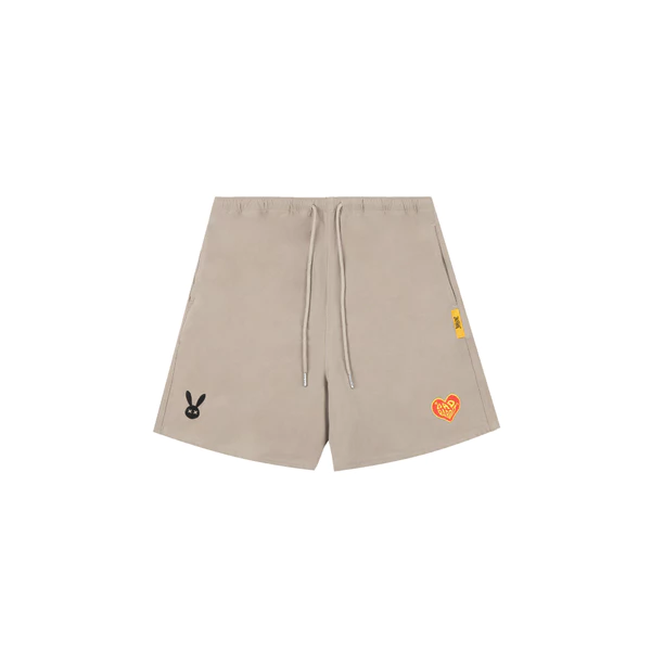 Quần Short Bad Rabbit- Beige Rabbit Heart Short - Local Brand Chính Hãng