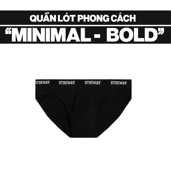 5THEWAY HIP BRIEF UNDERWEAR in BLACK aka Quần Lót Nam Tam Giác Đen