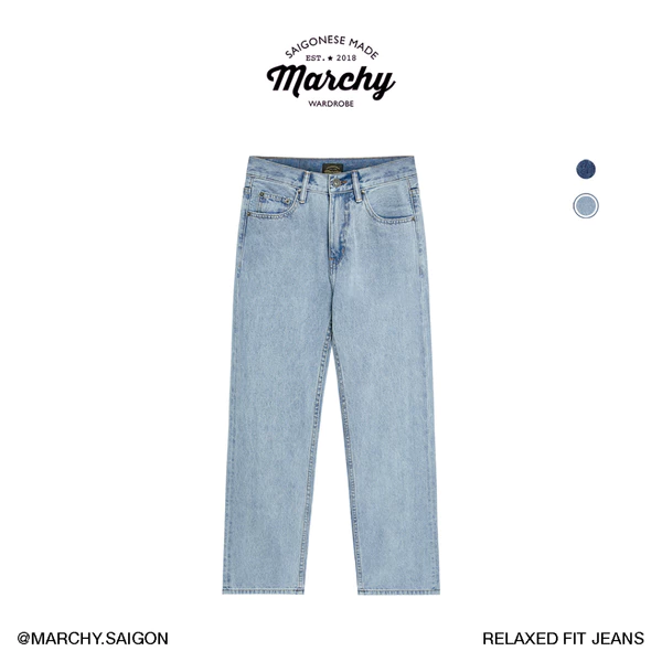 MARCHY - RELAXED FIT JEANS - Quần jeans ống suông thoải mái