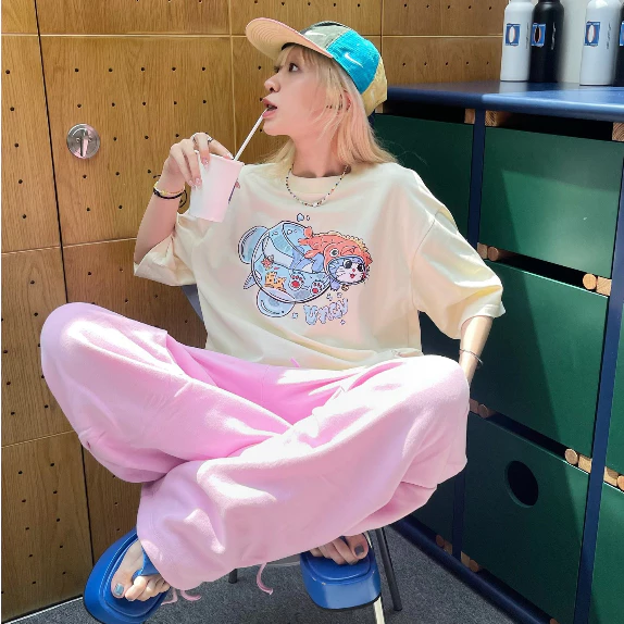 Áo Thun Unisex Uncover - Con Cá Màu Kem