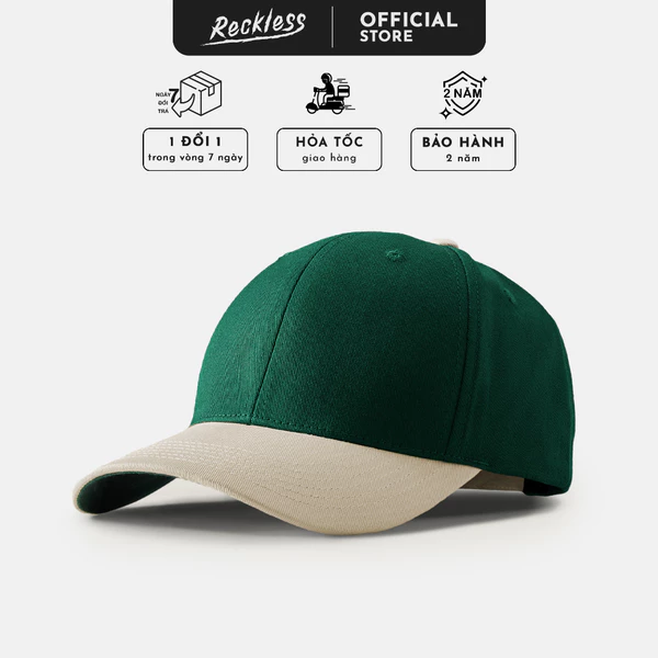 Mũ/Nón Bóng Chày Lưỡi Trai Màu Phối Unisex Thương hiệu Recklesstripwear - Signature Ballcap Mixed Vải Kaki Cotton
