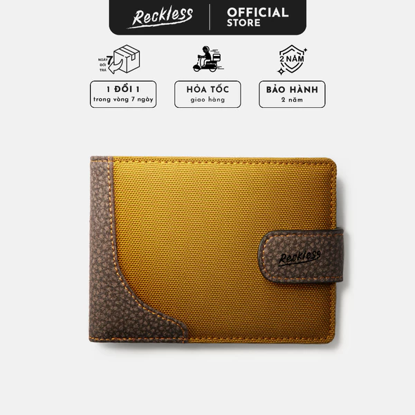 Ví Vải Gập Ngang Phối Da Thomas Wallet Reckless (4 màu) - Thomas Wallet - Vải Polyester Kháng Nước