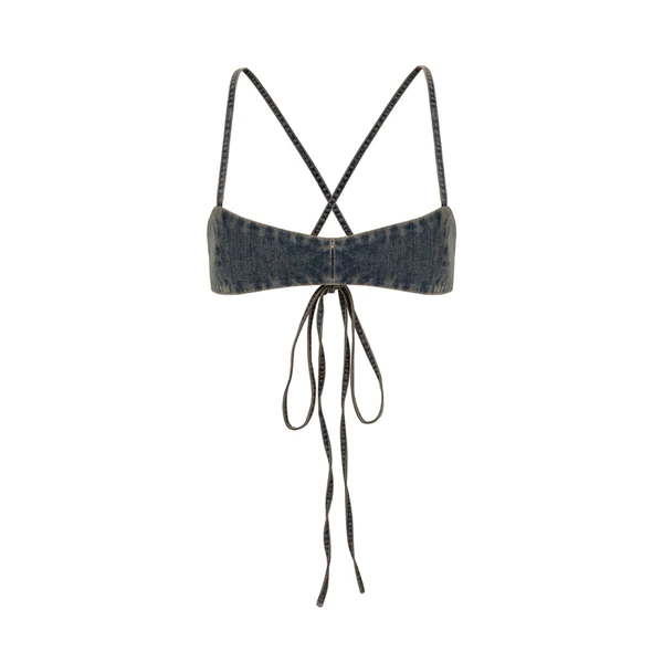 Áo bra cúp ngực denim Melancholy