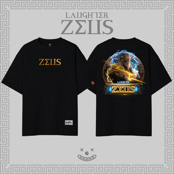 Local brand LAUGHTER GREEK TITANS T-SHIRT - ZEUS THẦN THOẠI HY LẠP T-SHIRT - Áo phông Oversize Streetwear