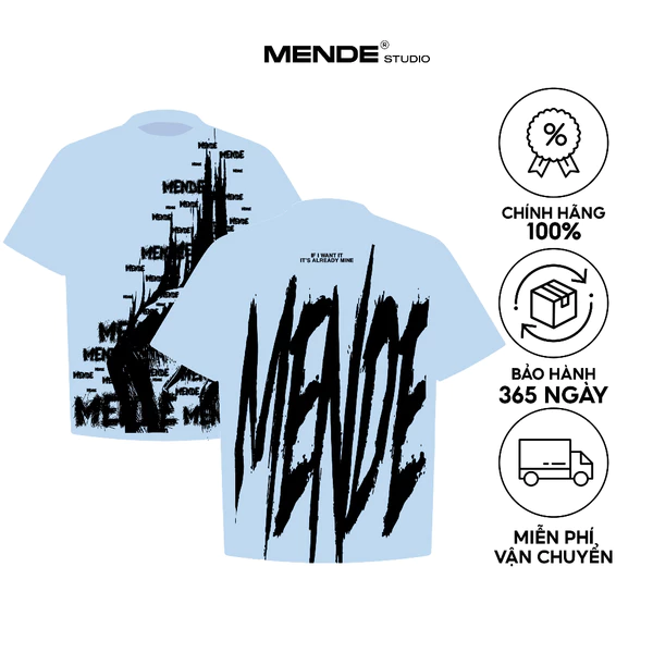My Blue Tee - Áo Thun Unisex Mende Màu Xanh
