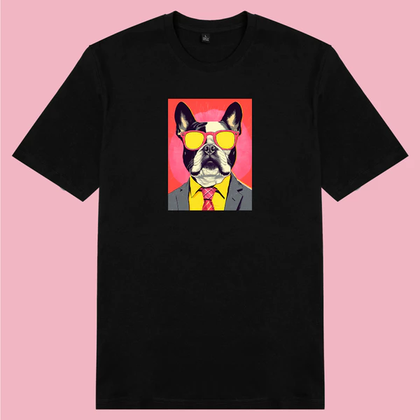 Áo thun ngắn tay unisex nam nữ vải cotton 100% in in hình Yêu thú cưng - Boston Terrier