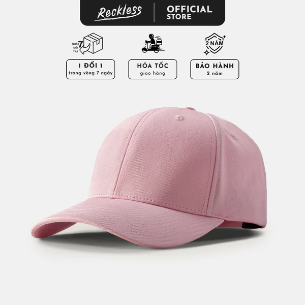 Mũ/Nón Bóng Chày Lưỡi Trai Màu Pastel Thương hiệu Recklesstripwear Signature Ballcap Vải Kaki Cotton, Hạn chế xù vải