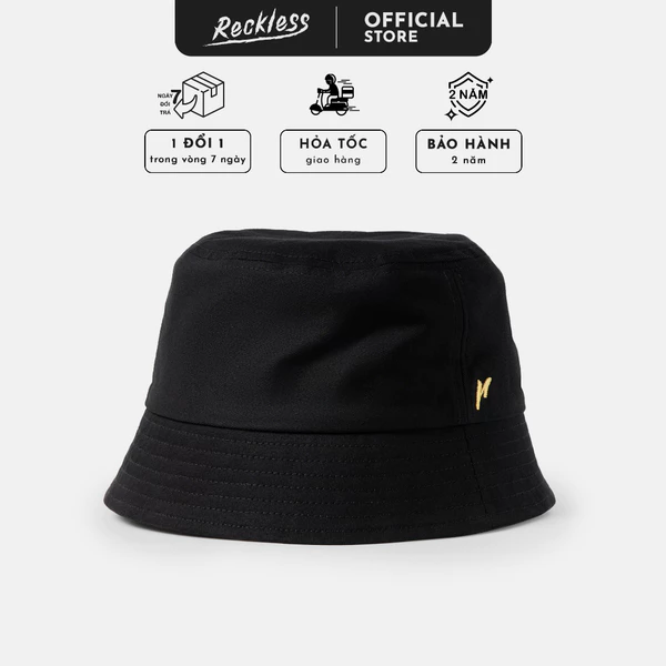 Mũ/Nón Tai Bèo Unisex Trơn Thương hiệu Recklesstripwear Bucket Hat Vải Kaki Cotton hạn chế xù vải và phai màu