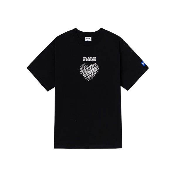 Áo Thun Unisex Local Brand MADE Heart / Black