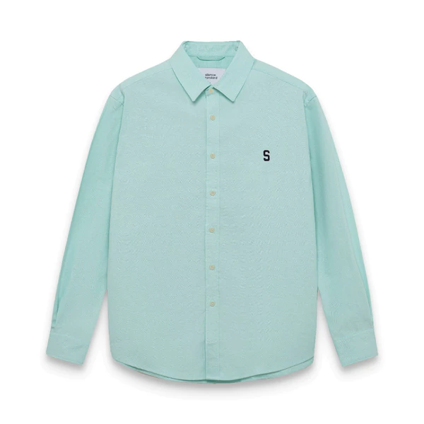 Áo sơ mi Silencestandard Premium Oxford Shirt Logo S thêu/ Trơn xanh mint