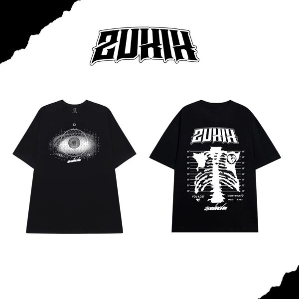Áo thun tee phông nam nữ tay lỡ oversize form rộng ZUKIK - Bone
