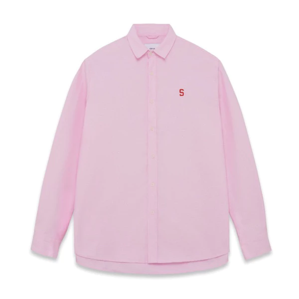 Áo sơ mi Summer SilenceStandard Oxford Logo S/Basic Trơn hồng [SO09]