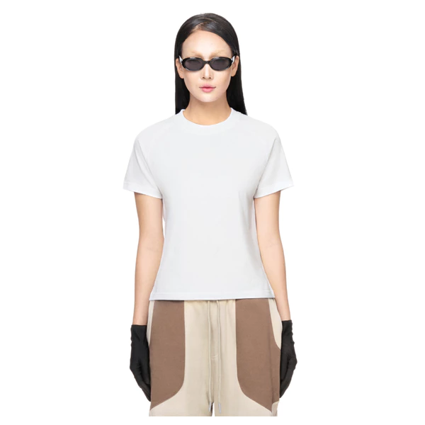 Áo Thun Nữ Wmns Beuter Blank White Raglan