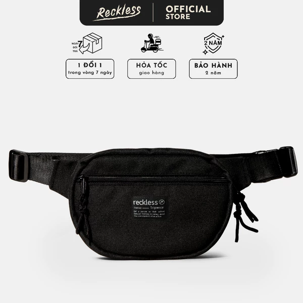 Túi Đeo Chéo Unisex Thương hiệu Recklesstripwear Benji - Vải Polyester/Nylon Trượt Nước, dễ vệ sinh và nhẹ