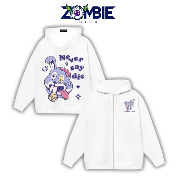 Áo Hoddie Zip Zombie Club, RABIT Tybo Unisex Chính Hãng