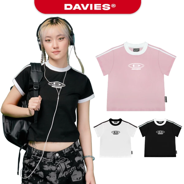 Áo baby tee DAVIES local brand nữ kẻ sọc nhiều màu thun cotton co giãn dễ phối JS| D32-T4