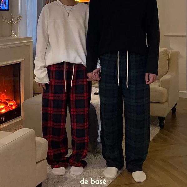 Quần Dạ Kẻ Ống Rộng - Plaid Pants Ver 1 - De Basé