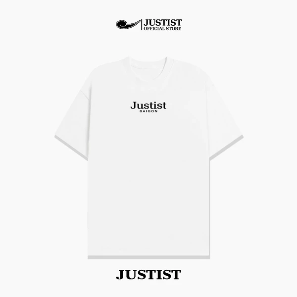 Áo thun Nam Nữ JUSTIST SAIGON Ngắn tay Cổ tròn Hình in basic TSJT060