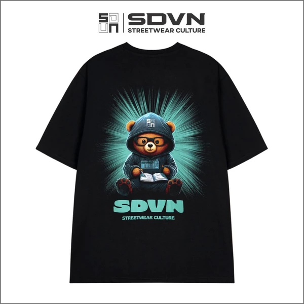 Áo Thun Cotton Unisex Nam Nữ Form rộng Local Brand SDVN SHINE BEAR