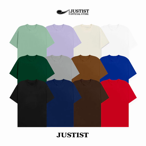 Áo thun Justist Localbrand Unisex nam nữ chất cotton Tay Ngắn JUSTIST trơn TSJT000 (1)