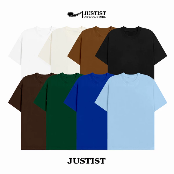 Áo thun Justist Localbrand Unisex nam nữ chất cotton Tay Ngắn JUSTIST trơn TSJT000 (2)