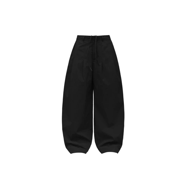 HYPNOTISM | CURVY TROUSERS - Quần dài cotton polyester xếp ly ống cong phong cách đơn giản cá tính
