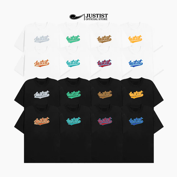 Áo thun Nam nữ unisex JUSTIST Signature hình in nhiều màu chất cotton ngắn tay TSJT064