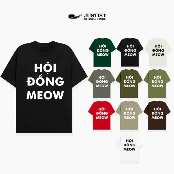 Áo thun Justist Localbrand HỘI ĐỒNG MOEW Unisex basic form unisex chất cotton TSJT117