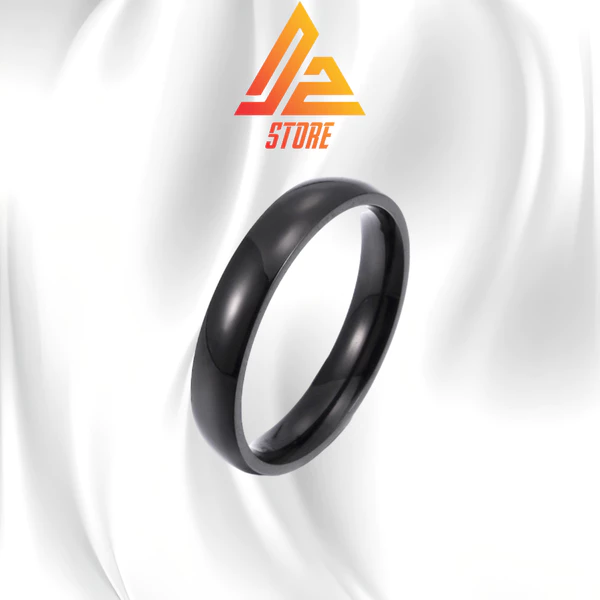 [Có thể khắc 2 mặt] Nhẫn DZ Zeal Đen cặp đôi khắc tên theo yêu cầu unisex nam nữ [Bảo hành 5 năm]