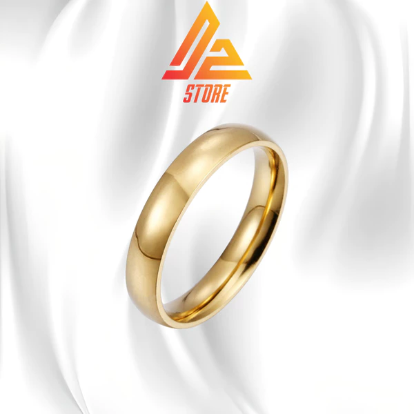 [Có thể khắc 2 mặt] Nhẫn DZ Zeal Vàng Kim cặp đôi khắc tên theo yêu cầu unisex nam nữ [Bảo hành 5 năm]