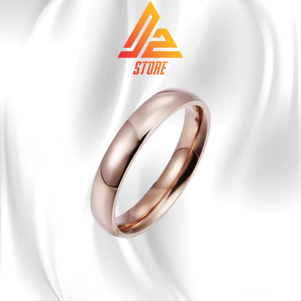 [Có thể khắc 2 mặt] Nhẫn DZ Zeal Vàng Hồng cặp đôi khắc tên theo yêu cầu unisex nam nữ [Bảo hành 5 năm]