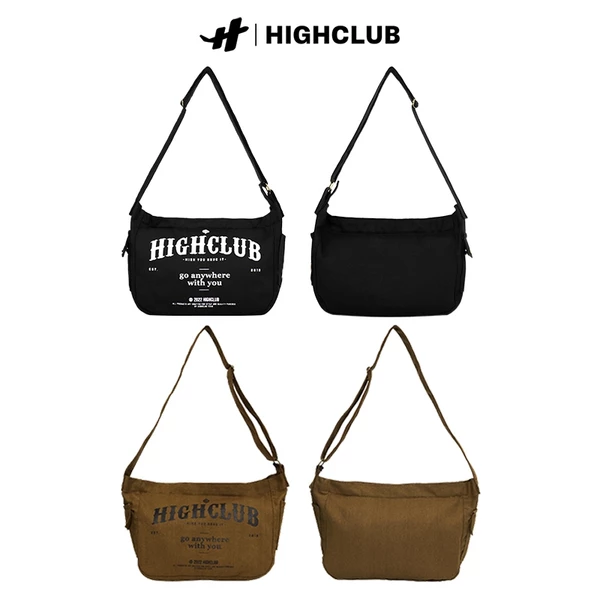 TÚI ĐEO CHÉO HIGHCLUB Shoulder Bag CANVAS ĐEN/NÂU