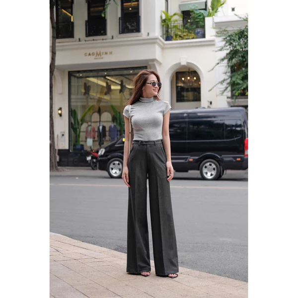 RUBIES  Andrew Pants - Quần Dài Nữ Vải Jean Cotton Ống Suông Rộng