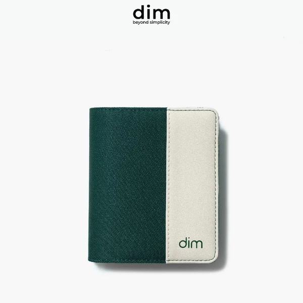 Ví vải phối da DIM Fiber Wallet Đứng