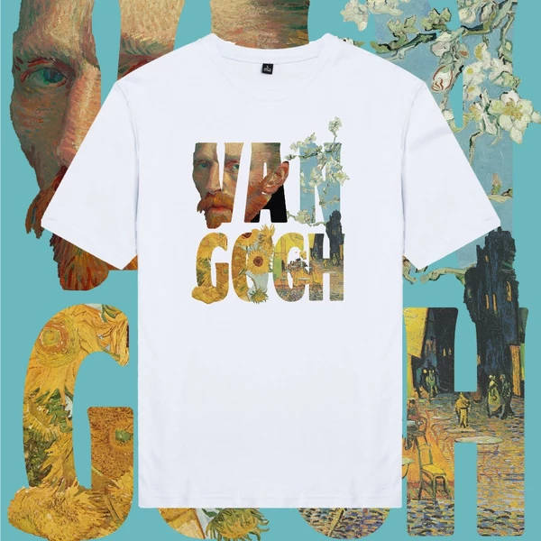 Áo thun unisex cotton 100% in hình Van Gogh và các bức tranh nổi tiếng