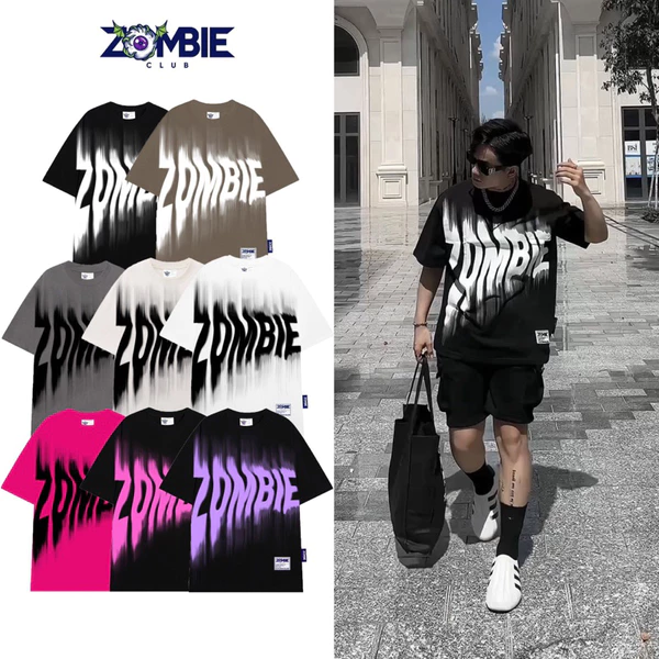 Áo Thun Zombie Club BLUR, Local Brand Unisex cotton 100% 230gsm Chính Hãng