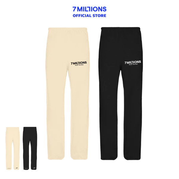 Quần Basic Pants Chất Liệu Kaki Oversized 7MILLIONS (Kem & Đen)