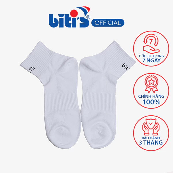 Combo 2 Vớ Nam Biti's ASMG00080TRG ( Trắng/xám)