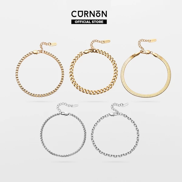 Bộ Sưu Tập Vòng Tay Xích Curnon THE ESSENTIALS - Trang Sức Vòng Xích Phong Cách, Mạnh Mẽ - Chất Liệu Thép Không Gỉ