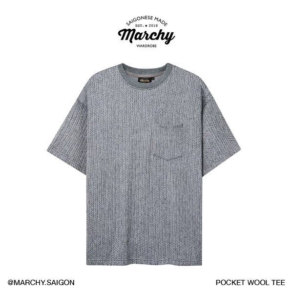 MARCHY - Pocket Wool Tee - Áo Thun Len
