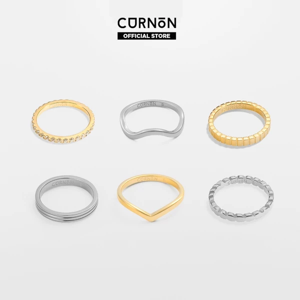 Bộ Sưu Tập Nhẫn Nữ Thời Trang Curnon Lenora Collection - Nhẫn Nữ Thép không gỉ