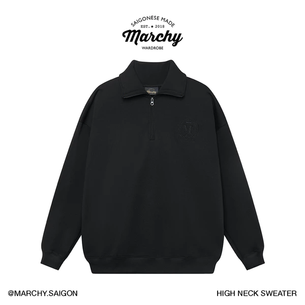 MARCHY - High Neck Sweater - Áo khoác cổ cao