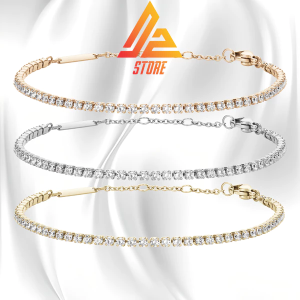 Lắc tay DW Classic Tennis đính đá phong cách thanh lịch Titanium 316L [Bảo hành 5 năm]