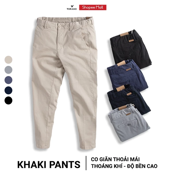 Quần kaki nam PERFORMANCE PANTS TORANO dài basic cạp tender túi lé , form chuẩn FABK001