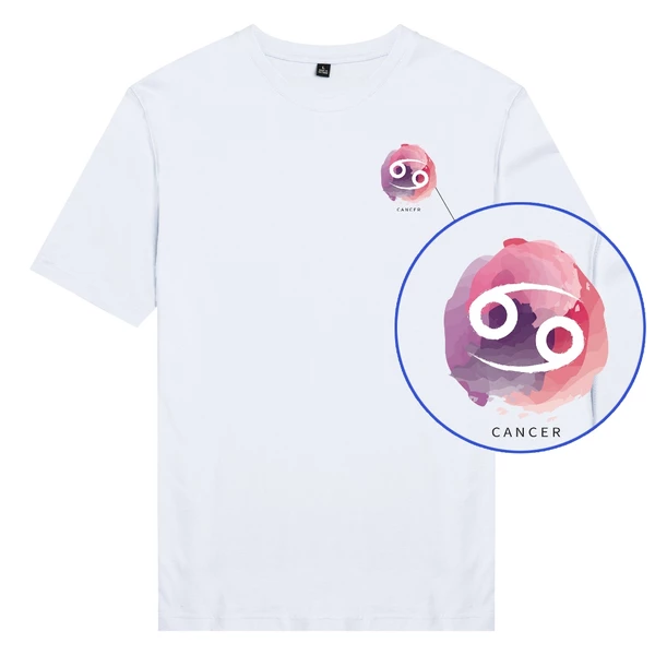 Áo thun tay ngắn unisex Chodole cotton 100% in hình Caner Cự Giải cung hoàng đạo