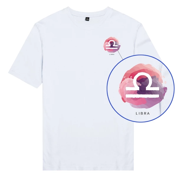 Áo thun tay ngắn unisex Chodole cotton 100% in hình Libra Thiên Bình cung hoàng đạo