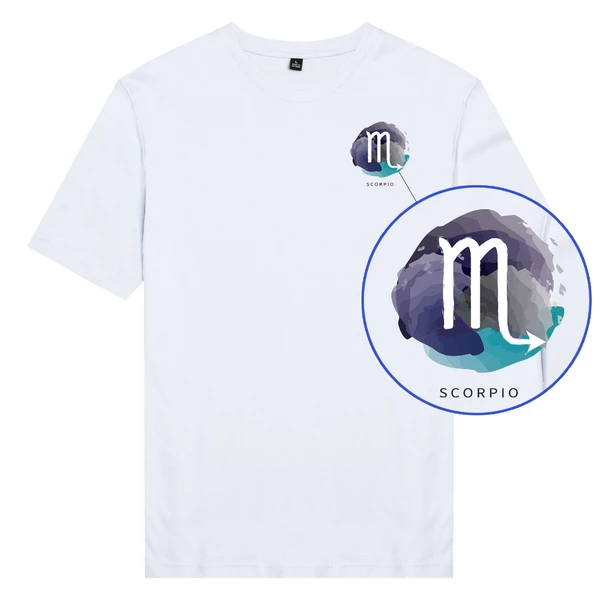 Áo thun tay ngắn unisex Chodole cotton 100% in hình Scorpio Bò cạp cung hoàng đạo