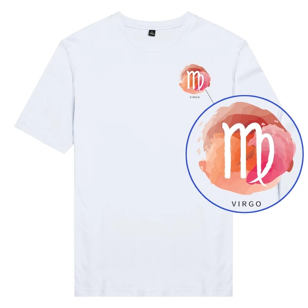 Áo thun tay ngắn unisex Chodole cotton 100% in hình Virgo Xử Nữ cung hoàng đạo