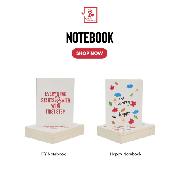Jamlos Notebook - Sổ tay A5 giấy kẻ bìa in chữ và hình
